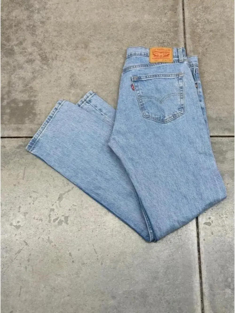 vintage levis 505 faded blue straight leg jeans size 35 x 32